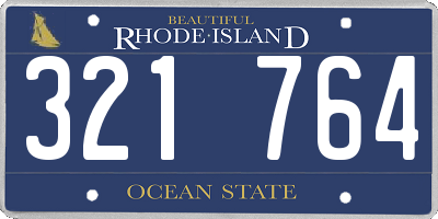 RI license plate 321764