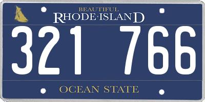 RI license plate 321766