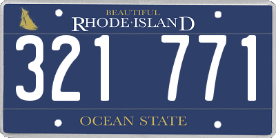 RI license plate 321771