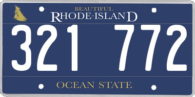 RI license plate 321772