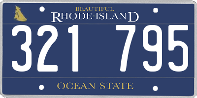 RI license plate 321795