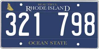 RI license plate 321798