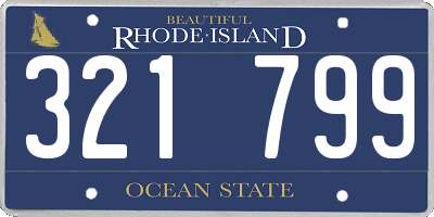 RI license plate 321799