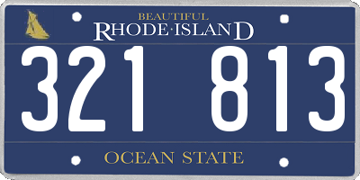 RI license plate 321813