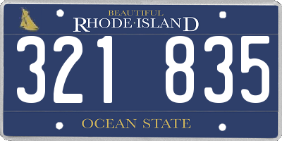 RI license plate 321835