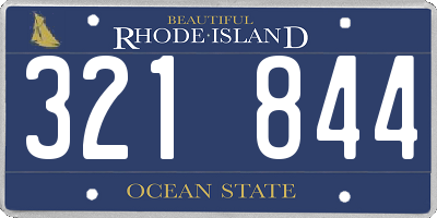 RI license plate 321844