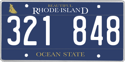 RI license plate 321848