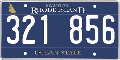 RI license plate 321856