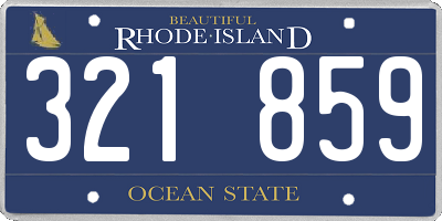 RI license plate 321859
