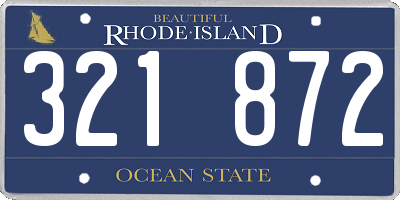 RI license plate 321872