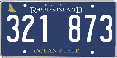 RI license plate 321873