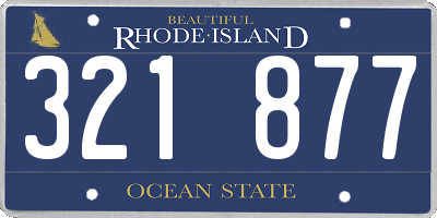 RI license plate 321877