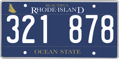 RI license plate 321878