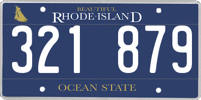 RI license plate 321879