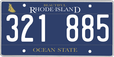RI license plate 321885