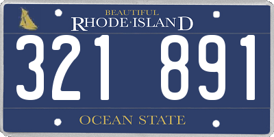 RI license plate 321891