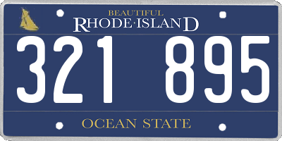 RI license plate 321895