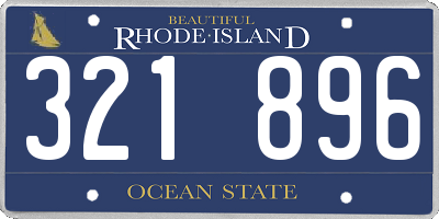 RI license plate 321896
