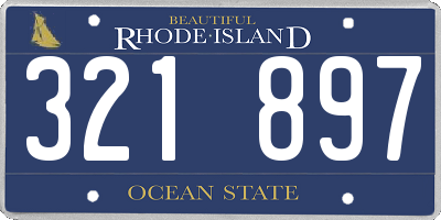 RI license plate 321897