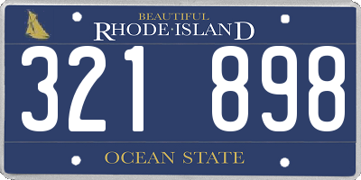 RI license plate 321898