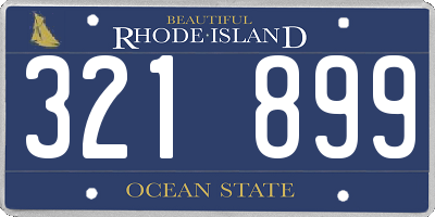 RI license plate 321899