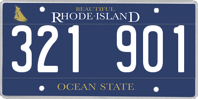 RI license plate 321901