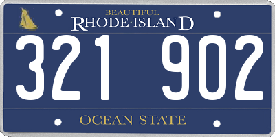 RI license plate 321902