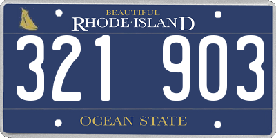 RI license plate 321903