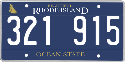 RI license plate 321915
