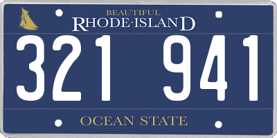 RI license plate 321941