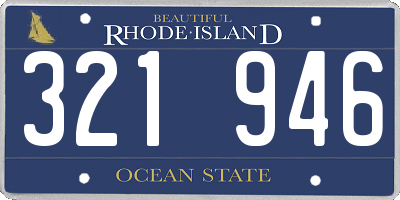 RI license plate 321946