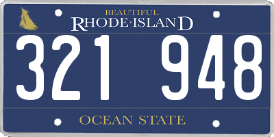 RI license plate 321948