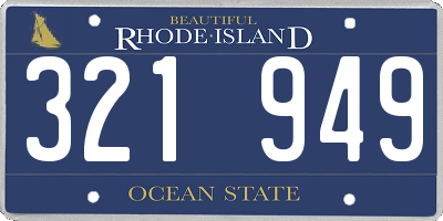 RI license plate 321949