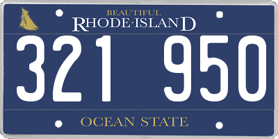 RI license plate 321950