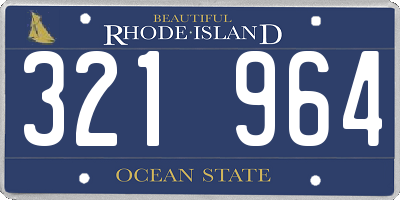 RI license plate 321964