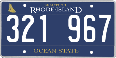 RI license plate 321967