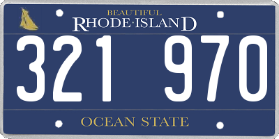 RI license plate 321970