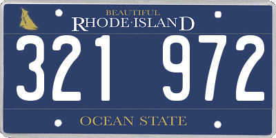 RI license plate 321972