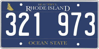 RI license plate 321973