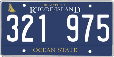 RI license plate 321975