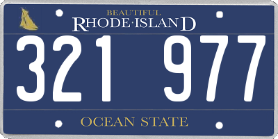 RI license plate 321977