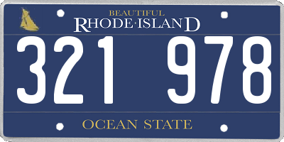 RI license plate 321978