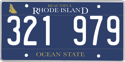 RI license plate 321979