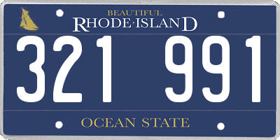 RI license plate 321991