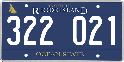RI license plate 322021