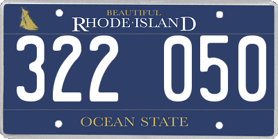 RI license plate 322050
