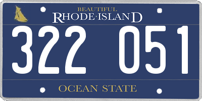 RI license plate 322051