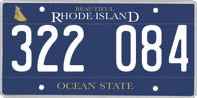 RI license plate 322084