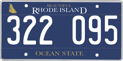 RI license plate 322095