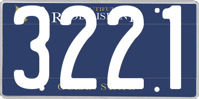 RI license plate 3221